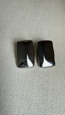 Shashi Rectangular Silver Tone Earrings New